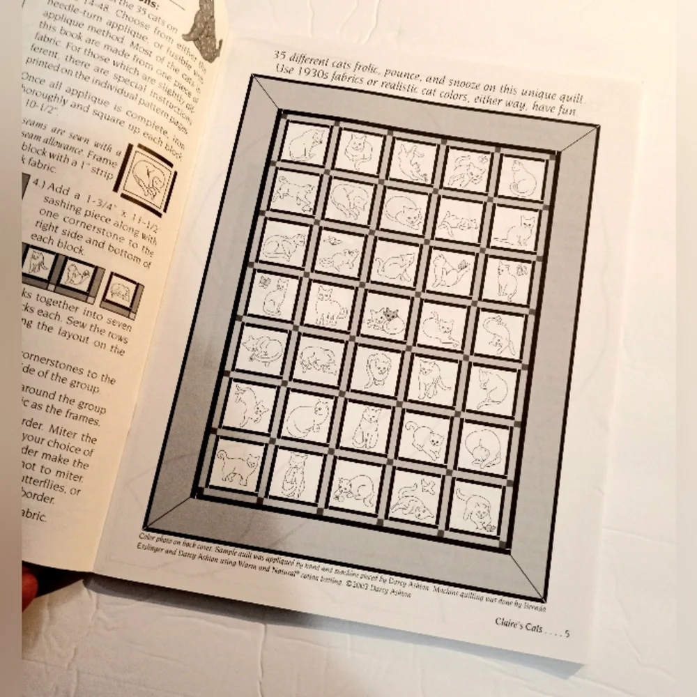 Claire's Cats 35 Quilting Designs Book by Darcy Ashton - Picture 10 of 16